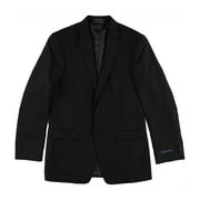 Tommy Hilfiger Mens Twilltrim Two Button Blazer Jacket, Black, 38 Long